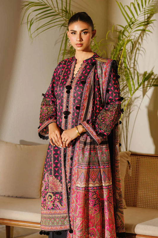 3 Piece - Digital Printed Embroidered Suit - 42502139