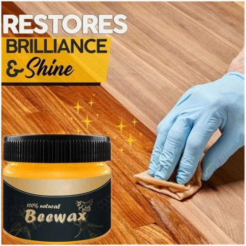 [PACK OF 3] Beeswax Furniture Polish 85g ,Wood Seasoning Beeswax | Natural Wood Wax Traditional Beeswax Polish for Wood & Furniture | Beeswax Wood Polish and Cleaner for Furniture Care | 2pcs beeswax 85g, 1 pcs beewax spray 120ml
